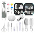 Baby Grooming Kit - 19 in 1 Nursery Essentials Baby Registry Shower Gift for Newborns, Infants, Toddlers, Boys, Girls Kids-Safety Baby Comb, Brush, Finger Toothbrush, Nail Clippers, Scissors(Grey White) 🍁 All In One Marketplace Canada