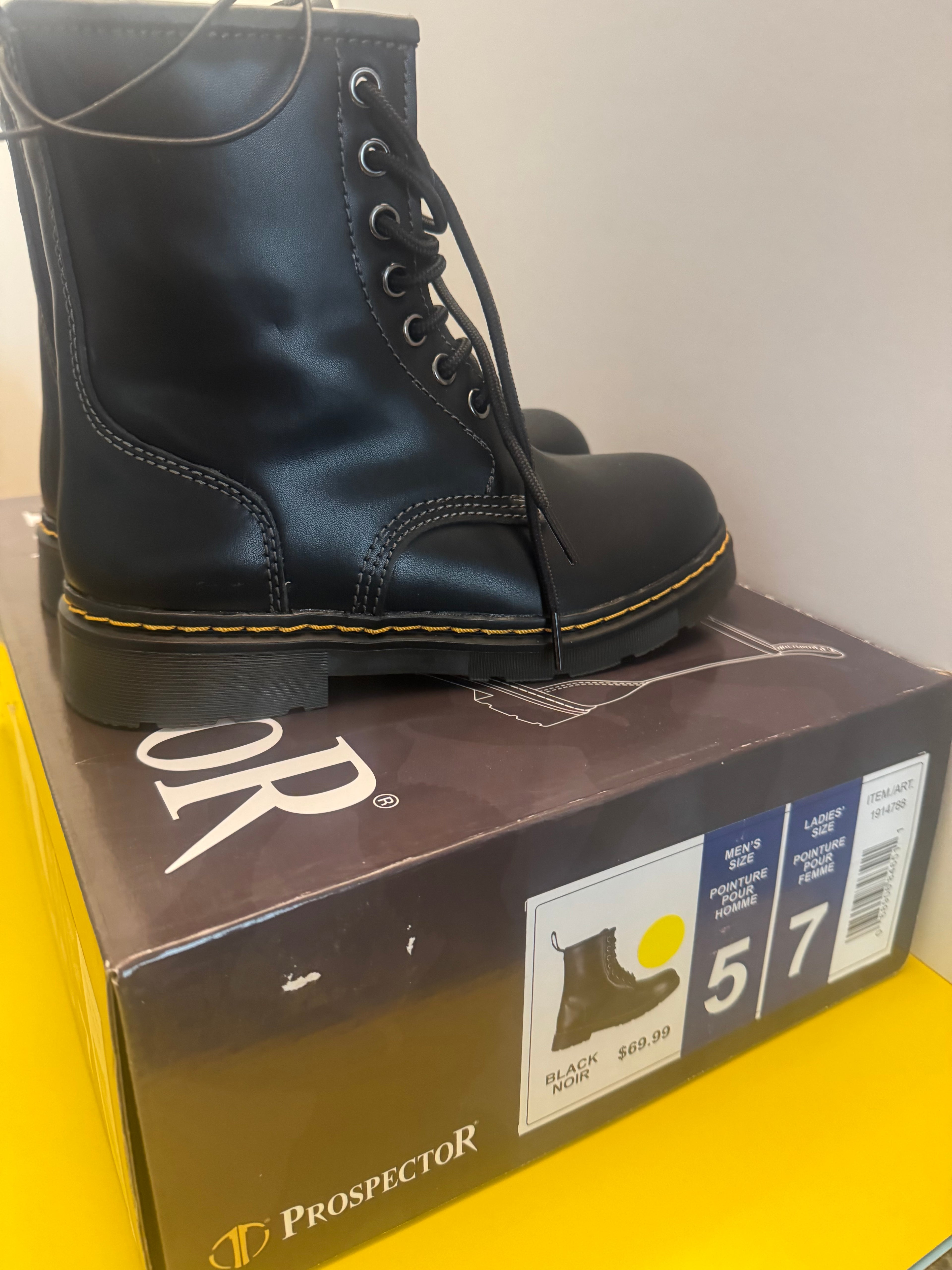 Prospector Boots 3M Thinsulate Lace-up Ankle Water Resistant Unisex 7W/5M
