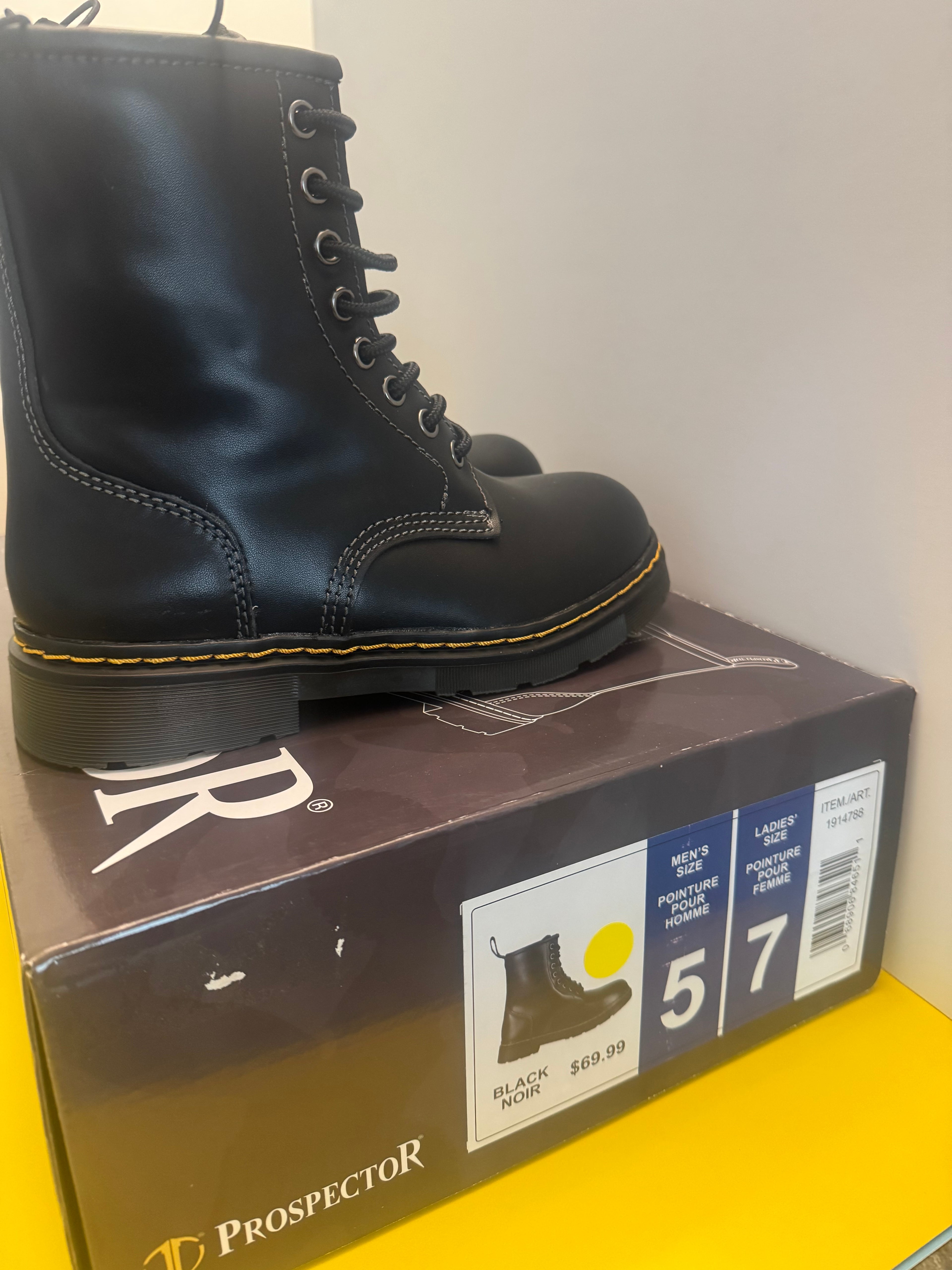 Prospector Boots 3M Thinsulate Lace-up Ankle Water Resistant Unisex 7W/5M
