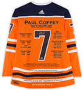 Paul Coffey Autographed Orange Elite Edition Career Jersey