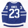 Matthew Knies Autographed Toronto Maple Leafs Blue Jersey