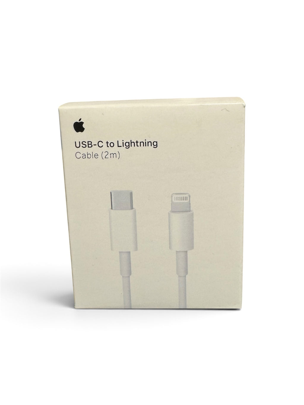 KMD MarketHub Apple USB-C to Lightning 2-metre charging cable in white retail box packaging