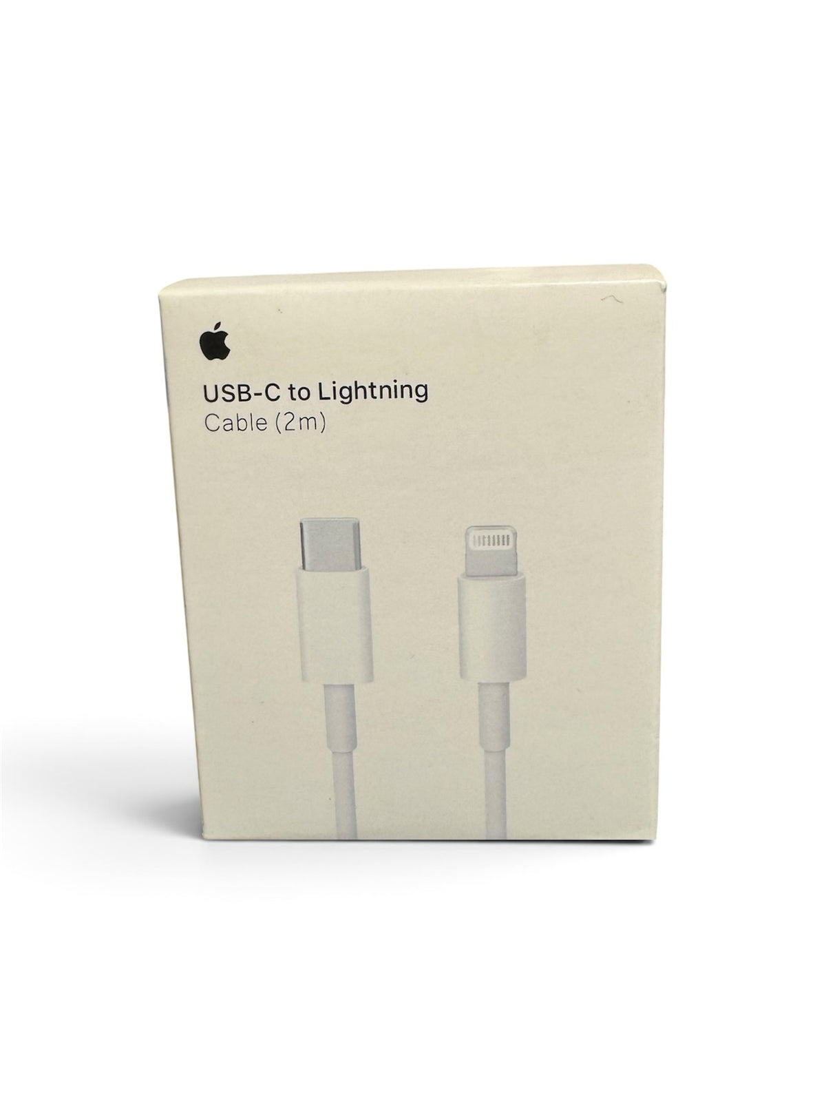 KMD MarketHub Apple USB-C to Lightning 2-metre charging cable in white retail box packaging