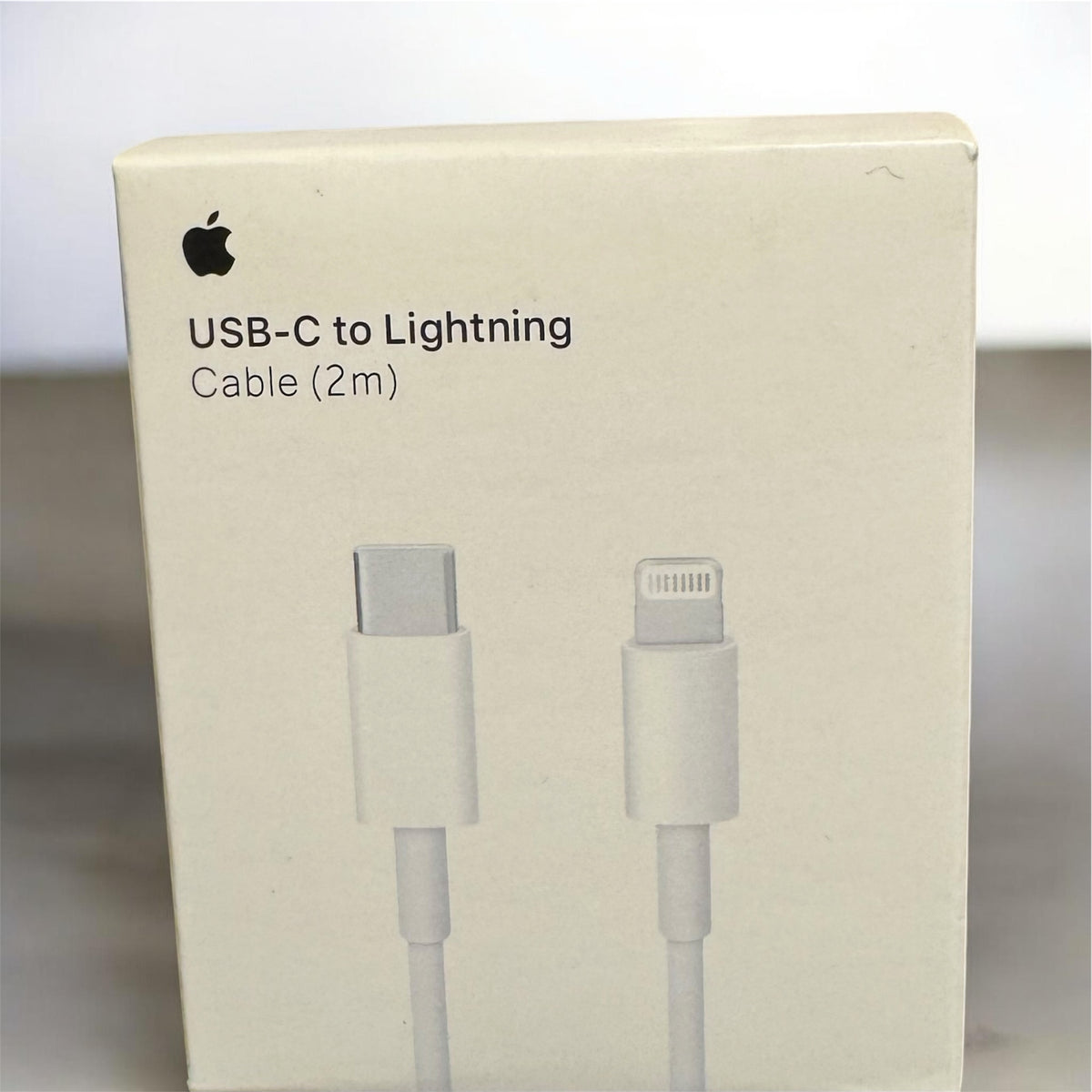 KMD MarketHub Apple USB-C to Lightning 2-metre charging cable in white retail packaging