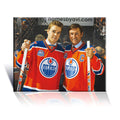 Wayne Gretzky and Connor McDavid Edmonton NHL Canvas (16x20)